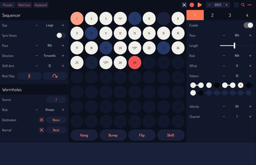 Audio Symmetric Ooda, un secuenciador condicional y con “agujeros de
